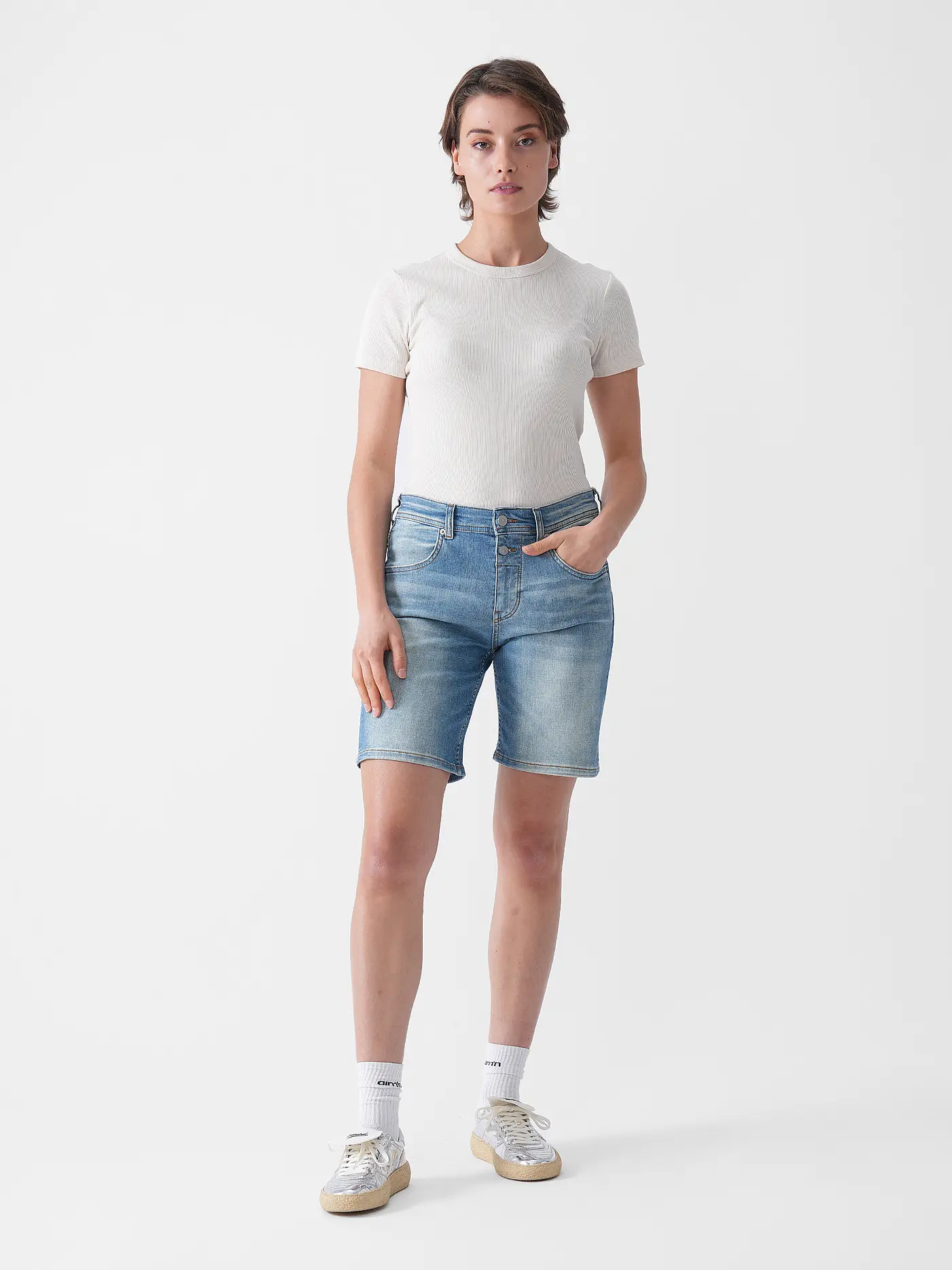 PURAAI | Sneakers 4.05 POLLY TAB | silber